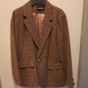 Brown and Plaid Blazer